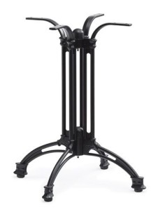 Base de mesa EIFFEL NEW-4, aluminio, 4 pies, negra, altura 70 cms