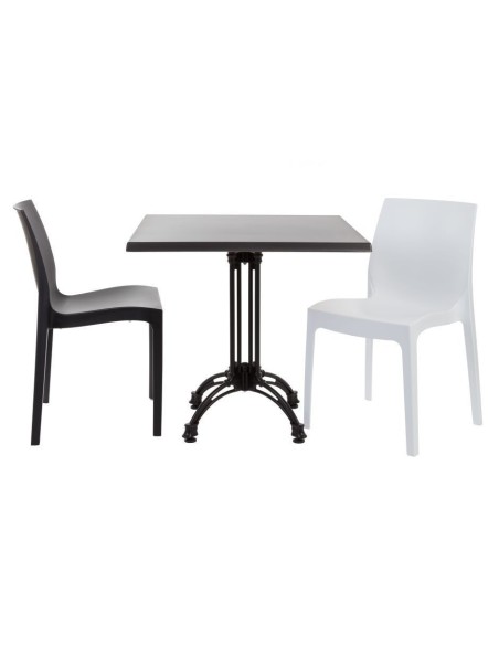Base de mesa EIFFEL NEW-4, aluminio, 4 pies, negra, altura 70 cms