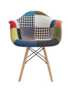 Sillón STAR PAT22, madera, tejido patchwork color 22 2