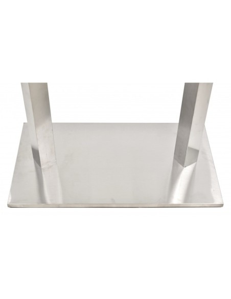 Base de mesa IPANEMA, acero inoxidable, base de 70 x 40 cms, altura 72 cms