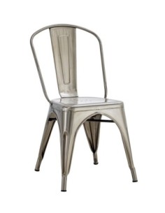 Silla TOL EK BRUSHED, acero, plata
