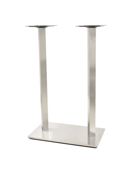 Base de mesa IPANEMA, alta, acero inoxidable, base de 70 x 40 cms, altura 110 cms