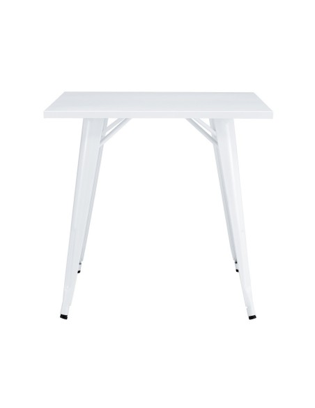 Mesa TOL EK LIMITED, acero, blanca, 80x80 cms