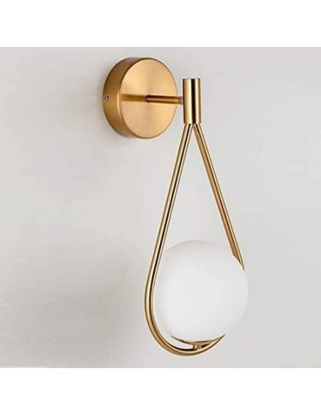 Aplique BRAD, metal dorado, tulipa blanca