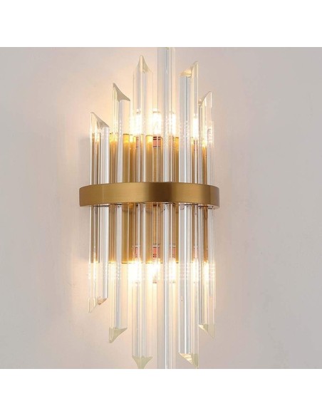 Aplique PALACE, metal dorado, cristal