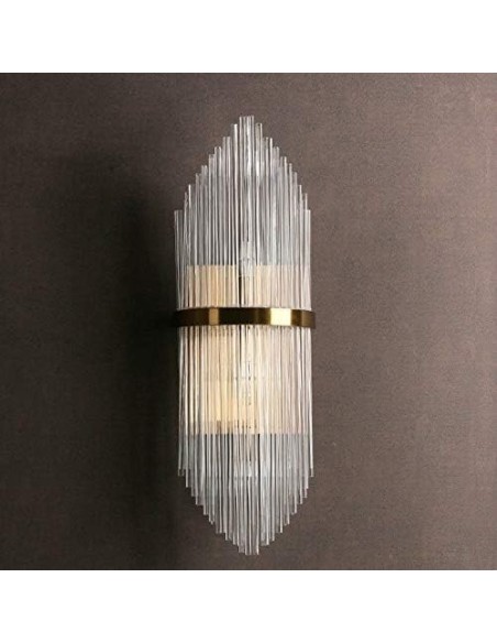 Aplique DOLHAN, metal dorado, cristal