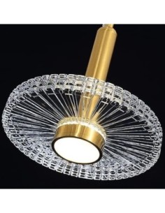 Lámpara LIPS, colgante, metal dorada, acrílico, led 2