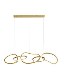 Lámpara WOLFIS, colgante, metal dorada, led