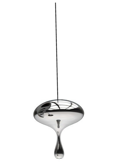 Lámpara HERDA H305, colgante, metal, cristal plateado