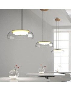 Lámpara WITTEN H80, colgante, metal, cristal, led 2