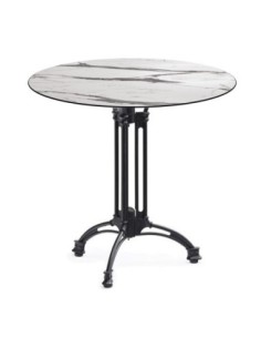 Mesa EIFFEL NEW, aluminio, 3 pies, negra, base de 70 cms y tapa 70 cms. Color a elegir