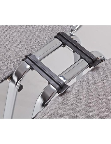 Silla NIZA NEW, chasis epoxi negro, similpiel naples negra