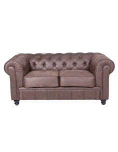 Sofá CHESTER NEW, 2 plazas, similpiel vintage 2