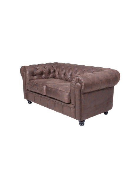 Sofá CHESTER NEW, 2 plazas, similpiel vintage