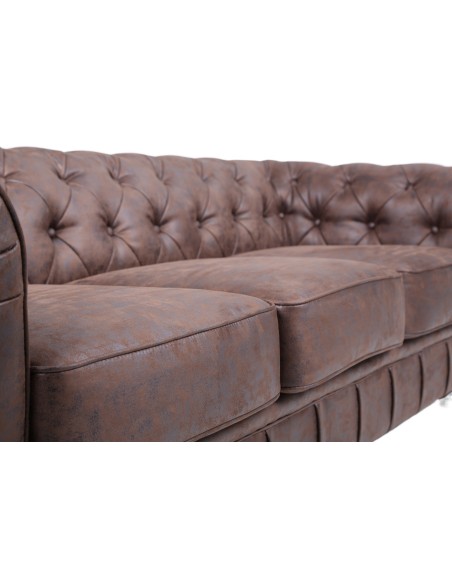 Sofá CHESTER NEW, 3 plazas, similpiel vintage