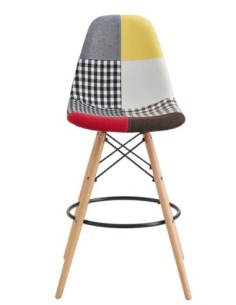 Taburete STAR PAT24, madera, tapizado patchwork 24 2