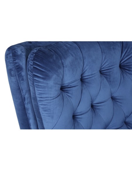 Sillón BÉCQUER, giratorio, regulable, tapizado velvet azul
