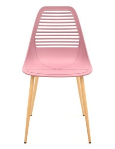 Silla UNCIBAY, metal, polipropileno rosa oscuro 2