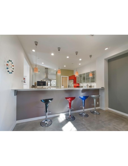 Taburete AUSTIN ( M ), cromado, abs negro