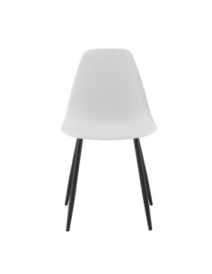 Silla CLUNY, metal negro, polipropileno blanco 2