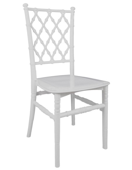 Silla TRENZA, apilable, polipropileno blanco
