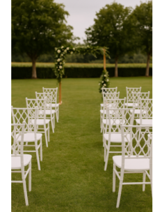 Silla TRENZA, apilable, polipropileno blanco 2