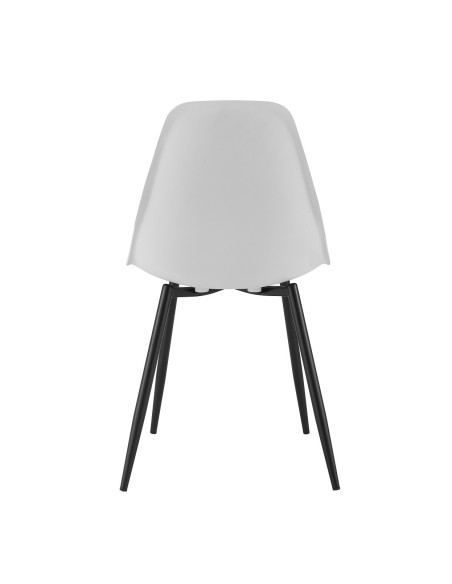 Silla CLUNY, metal negro, polipropileno blanco