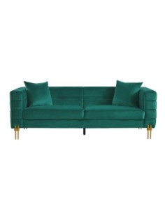 Sofá LARIOS, 3 plazas, tejido velvet verde oscuro 42