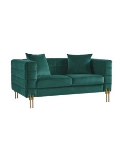 Sofá LARIOS, 2 plazas, tejido velvet verde oscuro 42