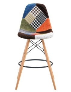 Taburete STAR PAT22, madera, tapizado patchwork 22 2