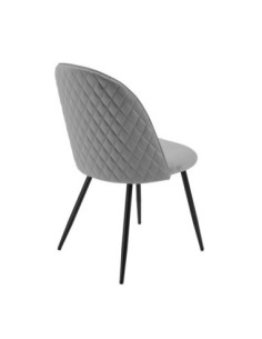Silla MAGDA NEW, metal, tapizado velvet gris 2