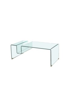 Mesa HARBOR, baja, cristal curvado, 120x60 cms 2