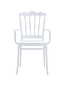 Sillón WEDDING, apilable, polipropileno blanco 2