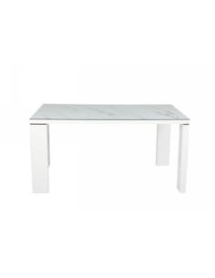 Mesa ROYAL, lacada blanca, cristal ceramico, 150 x 90 cms 2
