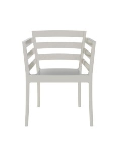 Sillón SALERNO, apilable, polipropileno gris pálido 2