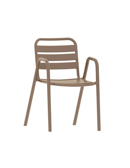 Sillón TROPICANA, apilable, polipropileno marrón light