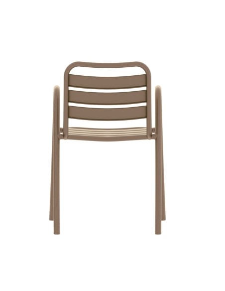 Sillón TROPICANA, apilable, polipropileno marrón light