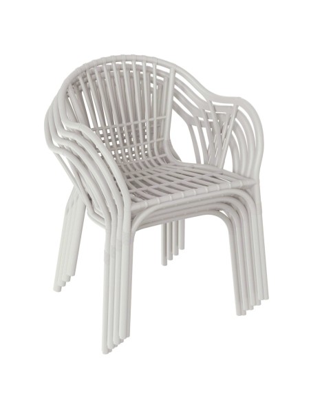 Sillón AMALFI, apilable, polipropileno gris pálido