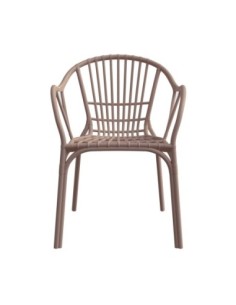 Sillón AMALFI, apilable, polipropileno marrón light 2