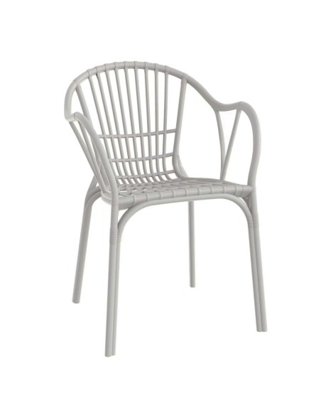 Sillón AMALFI, apilable, polipropileno gris pálido