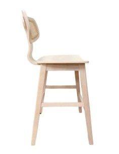 Taburete CORBEL, madera de hevea, rejilla, acabado natural 2