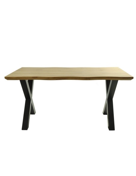 Mesa LERMA 160, metal, negro, tapa DM bilaminado 160 x 90 cms