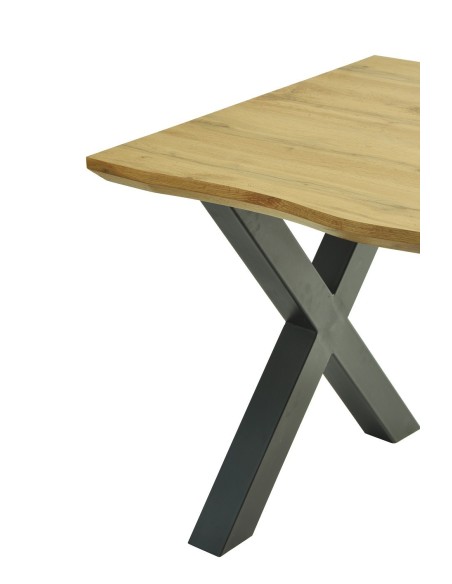 Mesa LERMA 160, metal, negro, tapa DM bilaminado 160 x 90 cms