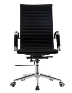 Sillón de oficina OLIVER, alto, regulación de altura, basculante profundo, similpiel negra 2