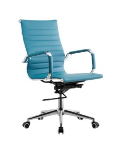 Sillón de oficina OLIVER, giratorio, regulación de altura, basculante profundo, similpiel turquesa