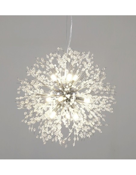 Lámpara FORNAX, colgante, metal, cristal