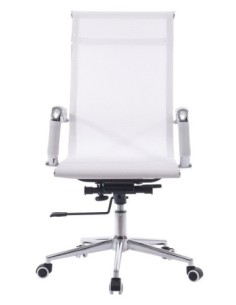 Sillón de oficina IGOR, alto, regulación de altura, basculante profundo, malla blanca 2