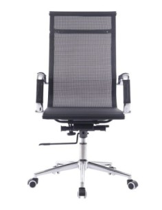 Sillón de oficina IGOR, alto, regulación de altura, basculante profundo, malla negra 2