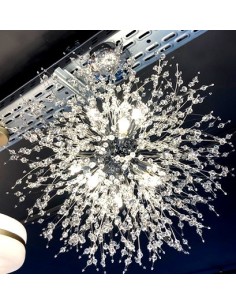 Lámpara FORNAX, colgante, metal, cristal 2