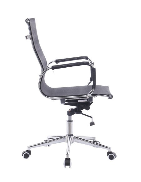 Sillón de oficina IGOR, giratorio, regulación de altura, basculante profundo, malla negra